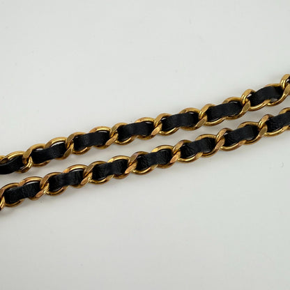 Chanel CC Logo Chain Gold Black Available Vintage Necklace — view 5
