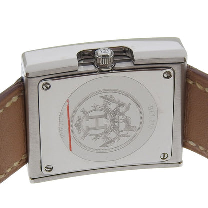 Hermes Watch Stainless Steel Quartz Analog Display White Dial — view 5