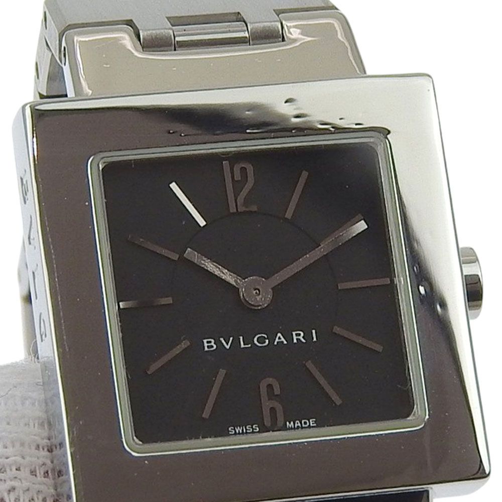 Bvlgari a Dos Rad Stainless Steel Black Quartz Analog Display Dial Watch — view 8