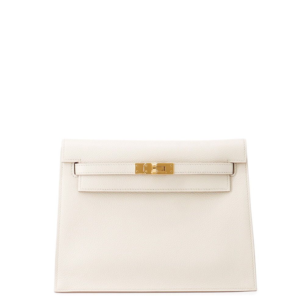 Hermes Shoulder Bag Kelly Dance 2 Beton Gold Ever Color Clutch