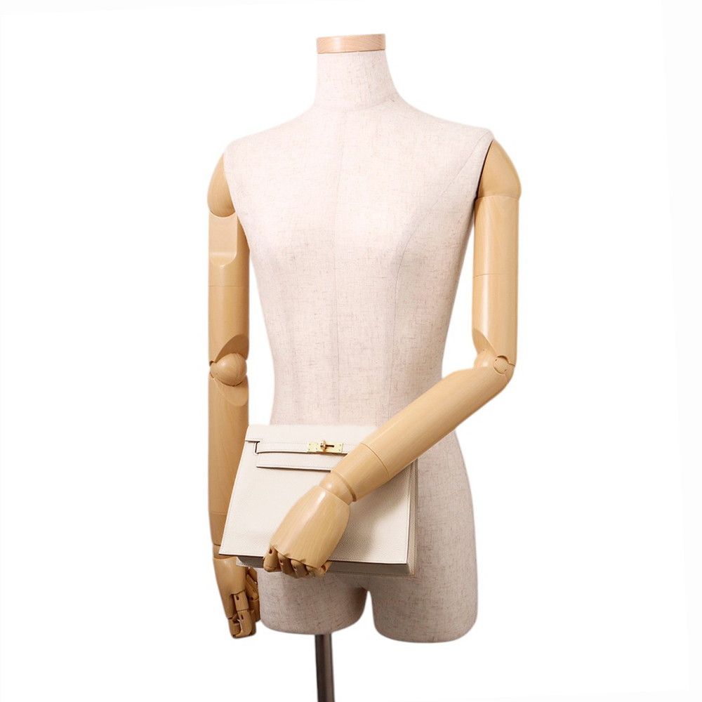 Hermes Shoulder Bag Kelly Dance 2 Beton Gold Ever Color Clutch — view 4