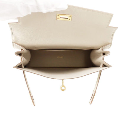 Hermes Shoulder Bag Kelly Dance 2 Beton Gold Ever Color Clutch — view 5