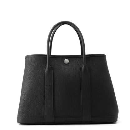 Hermes Tote Garden Party TPM Black Silver Negonda