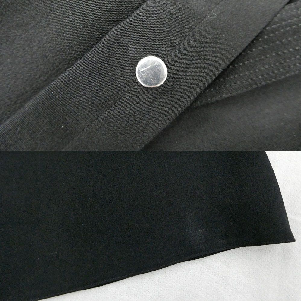 Prada Long Sleeve Silk Blouse Black 38 Back Ribbon Top — view 6