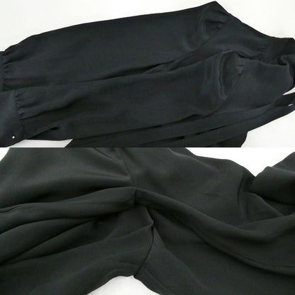 Prada Long Sleeve Silk Blouse Black 38 Back Ribbon Top — view 7