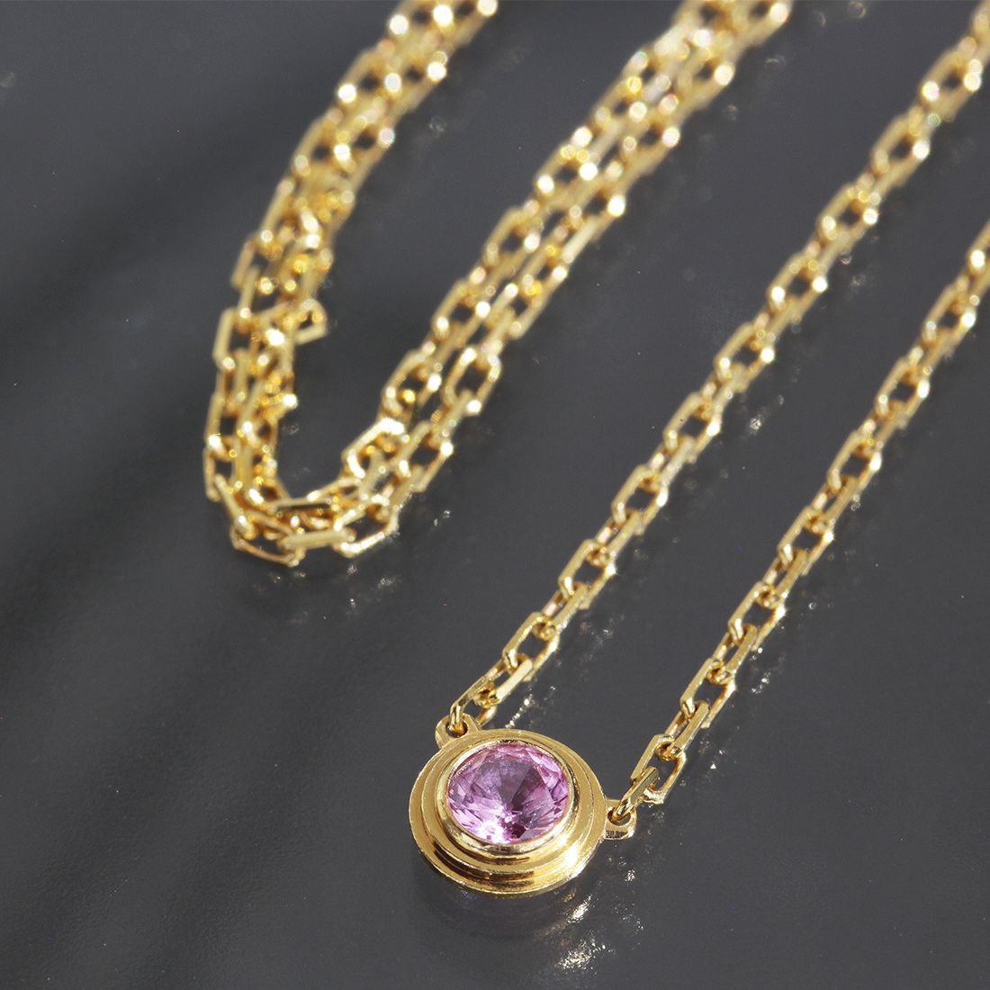 Cartier d'Amour Pink Sapphire Necklace 18k Gold