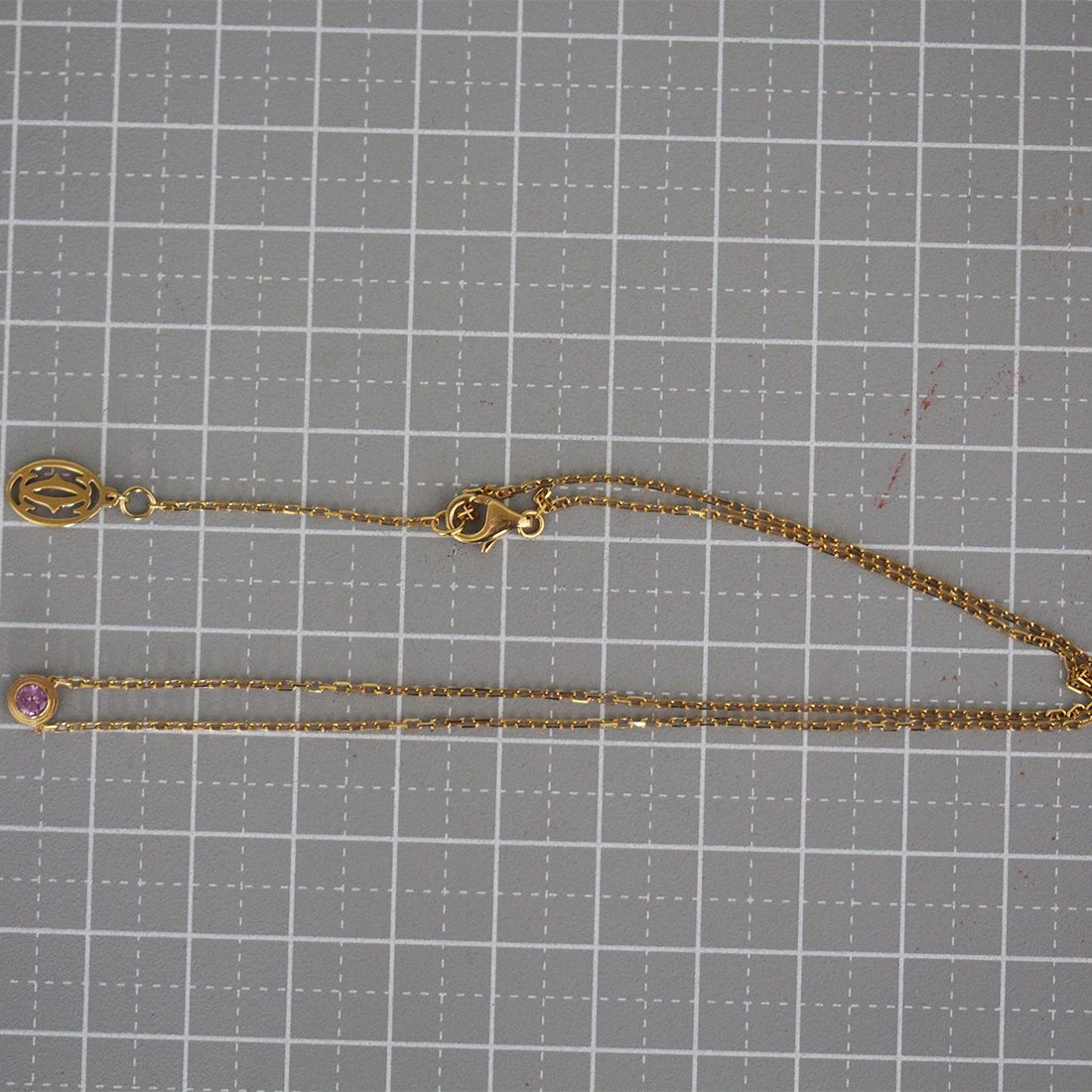 Cartier d'Amour Pink Sapphire Necklace 18k Gold — view 5