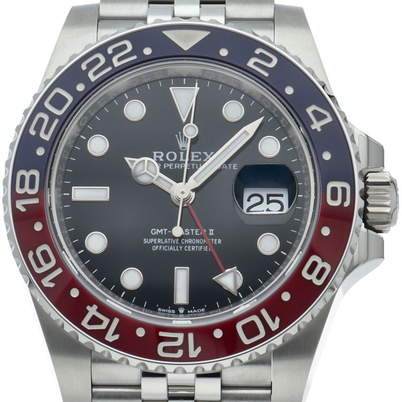Rolex GMT Master 2 Watch Jubilee Dead Stock Box SS Black