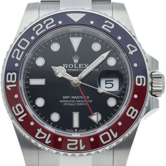 Rolex GMT Master 2 Watch Oyster Box SS Black