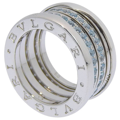 Bvlgari B-zero One Band White Gold Blue Topaz Ring — view 3