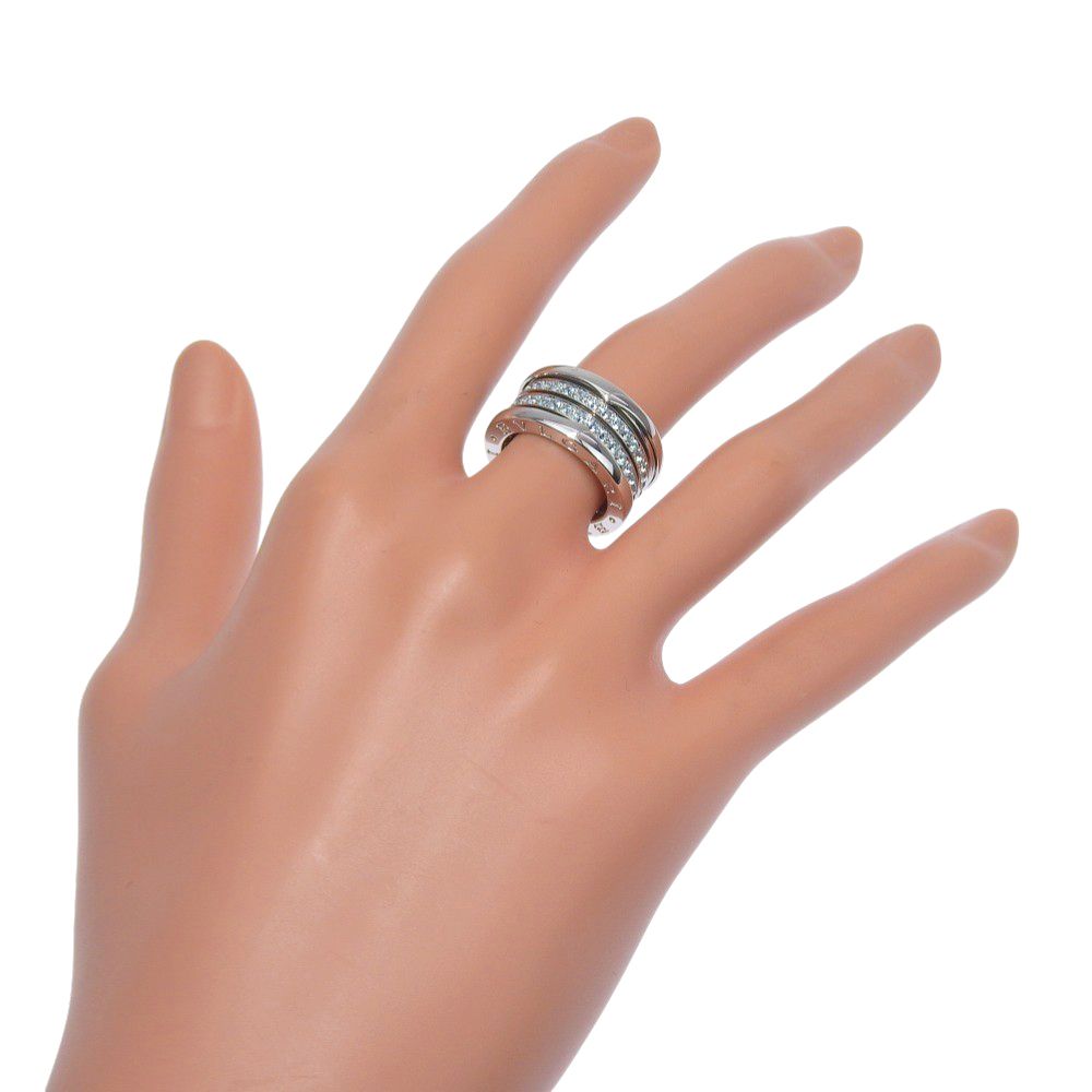 Bvlgari B-zero One Band White Gold Blue Topaz Ring — view 2