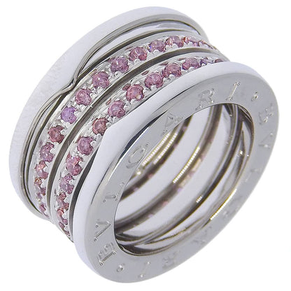 Bvlgari B-zero One Band White Gold Garnet Pink Ring