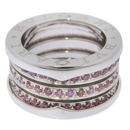 Bvlgari B-zero One Band White Gold Garnet Pink Ring — view 5