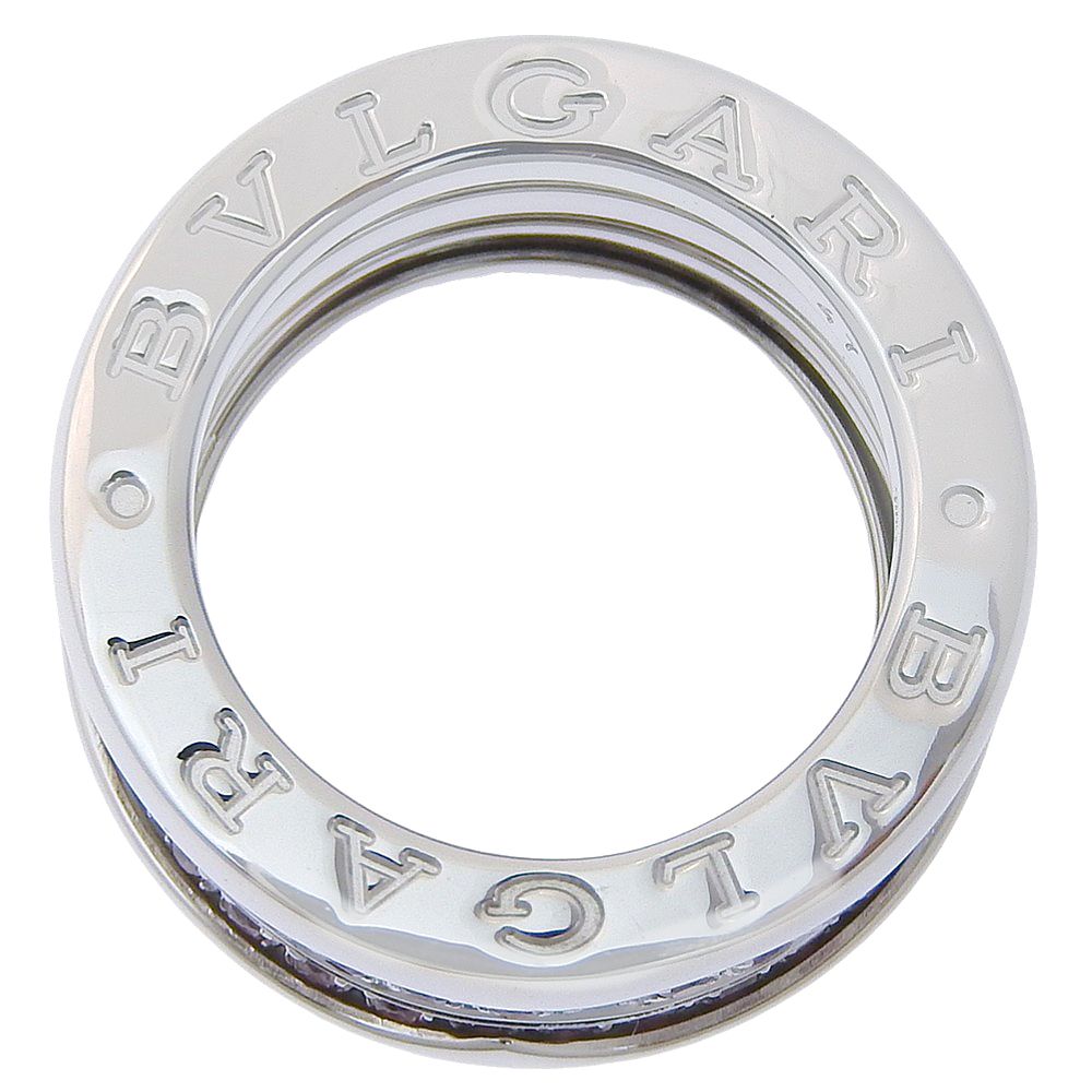Bvlgari B-zero One Band White Gold Garnet Pink Ring