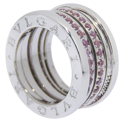 Bvlgari B-zero One Band White Gold Garnet Pink Ring — view 3