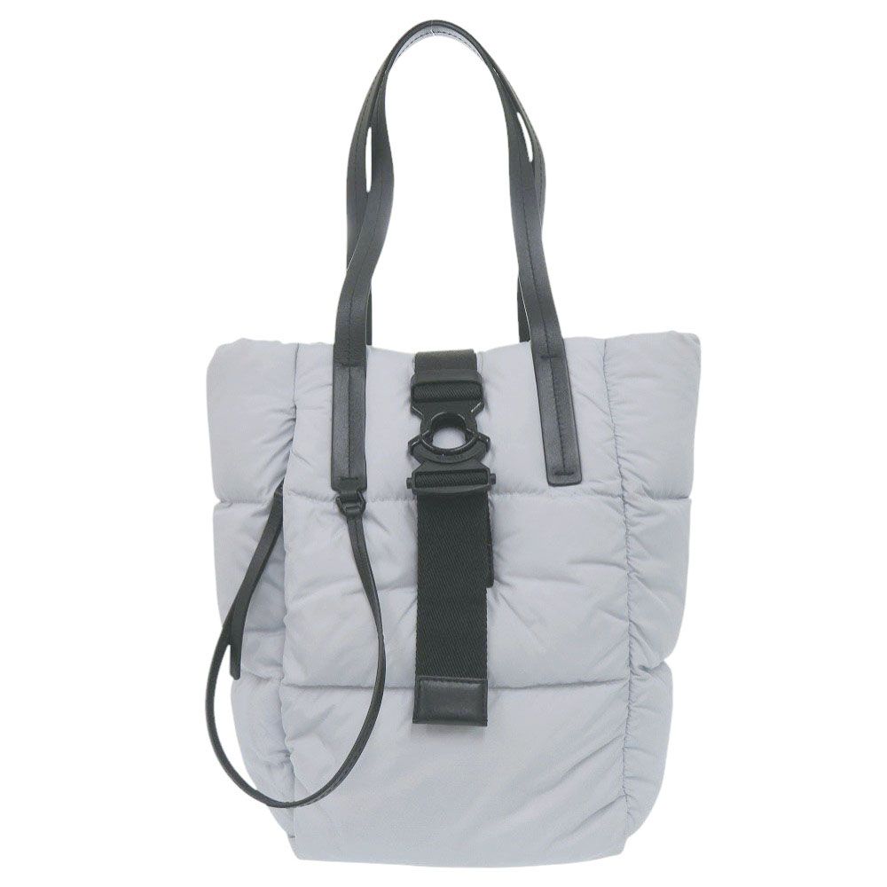 Moncler Tote Small Nylon Leather Blue Black Shoulder Bag