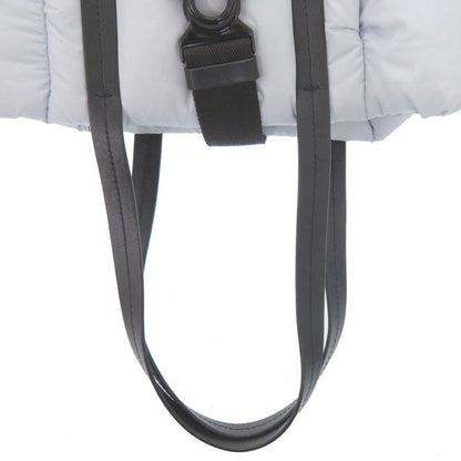 Moncler Tote Small Nylon Leather Blue Black Shoulder Bag — view 6