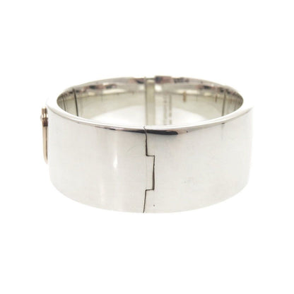 Tiffany & Co Heart Lock 925 Sterling Silver 18k Pink Gold Bangle Bracelet — view 3