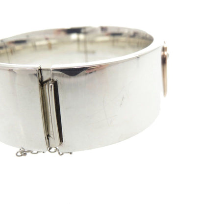 Tiffany & Co Heart Lock 925 Sterling Silver 18k Pink Gold Bangle Bracelet — view 8