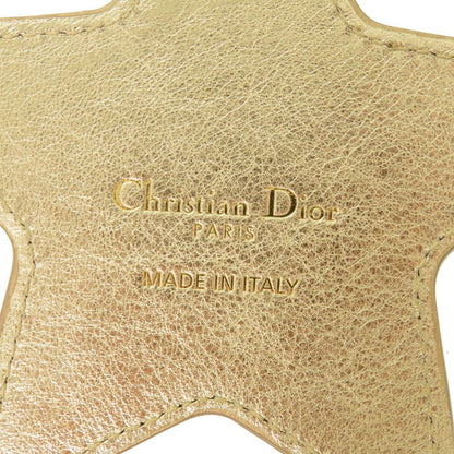 Dior Cannage Star Key Holder Gold Leather Charm — view 7