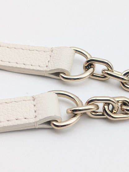 Louis Vuitton Chain Shoulder Strap Speedy Bandouliere Empreinte Leather White — view 6