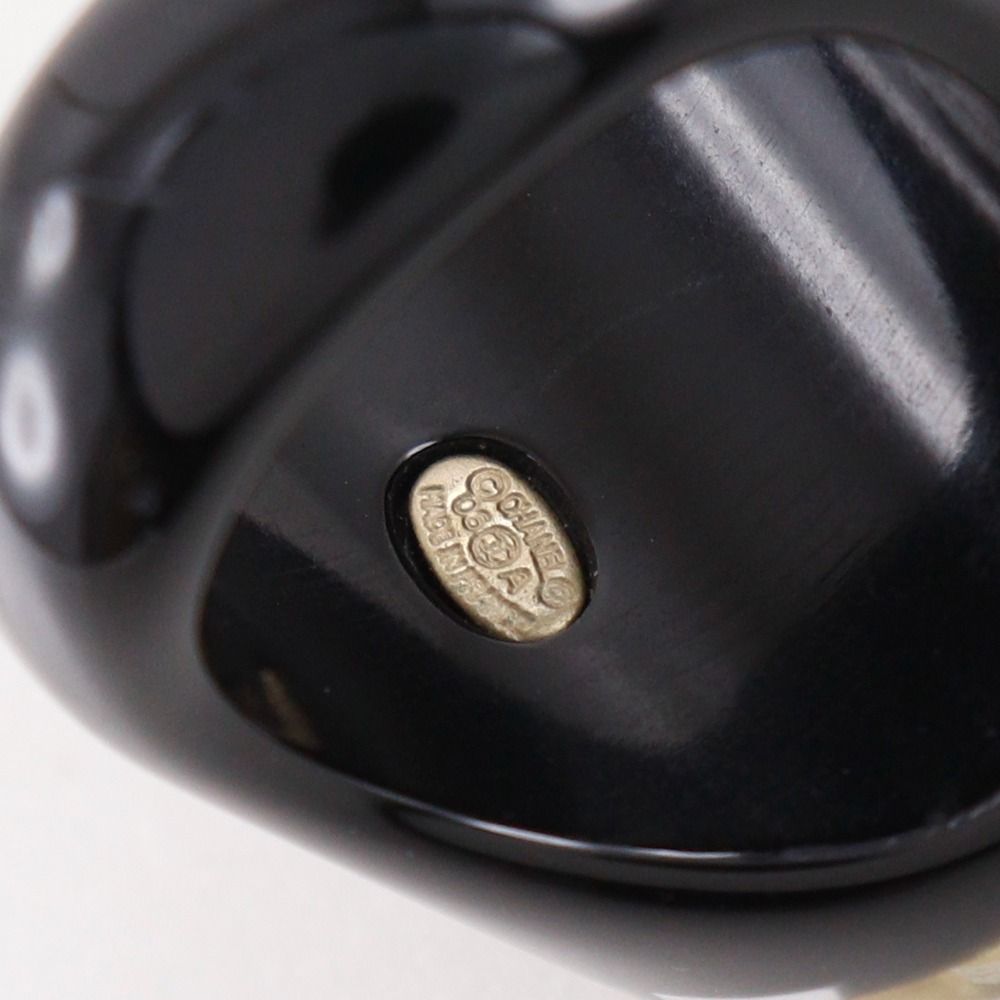 Chanel Border CC Logo Vintage Resin Faux Pearl White Ring — view 5