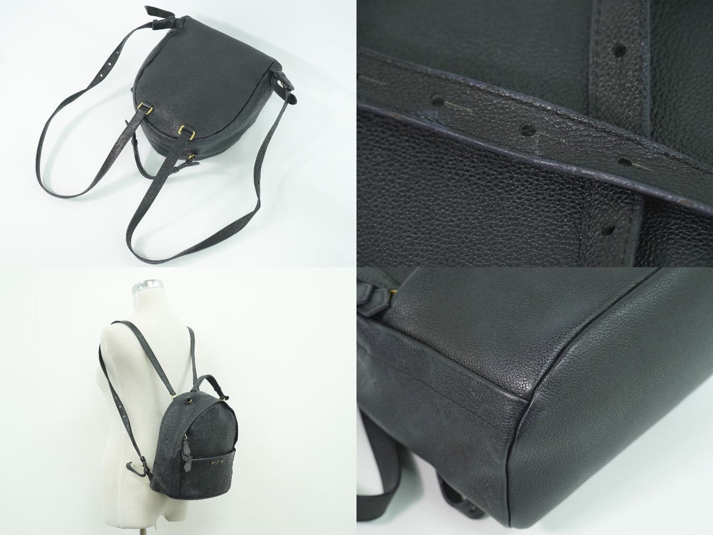 Louis Vuitton LV Sorbonne Monogram Empreinte Leather Backpack Noir — view 6