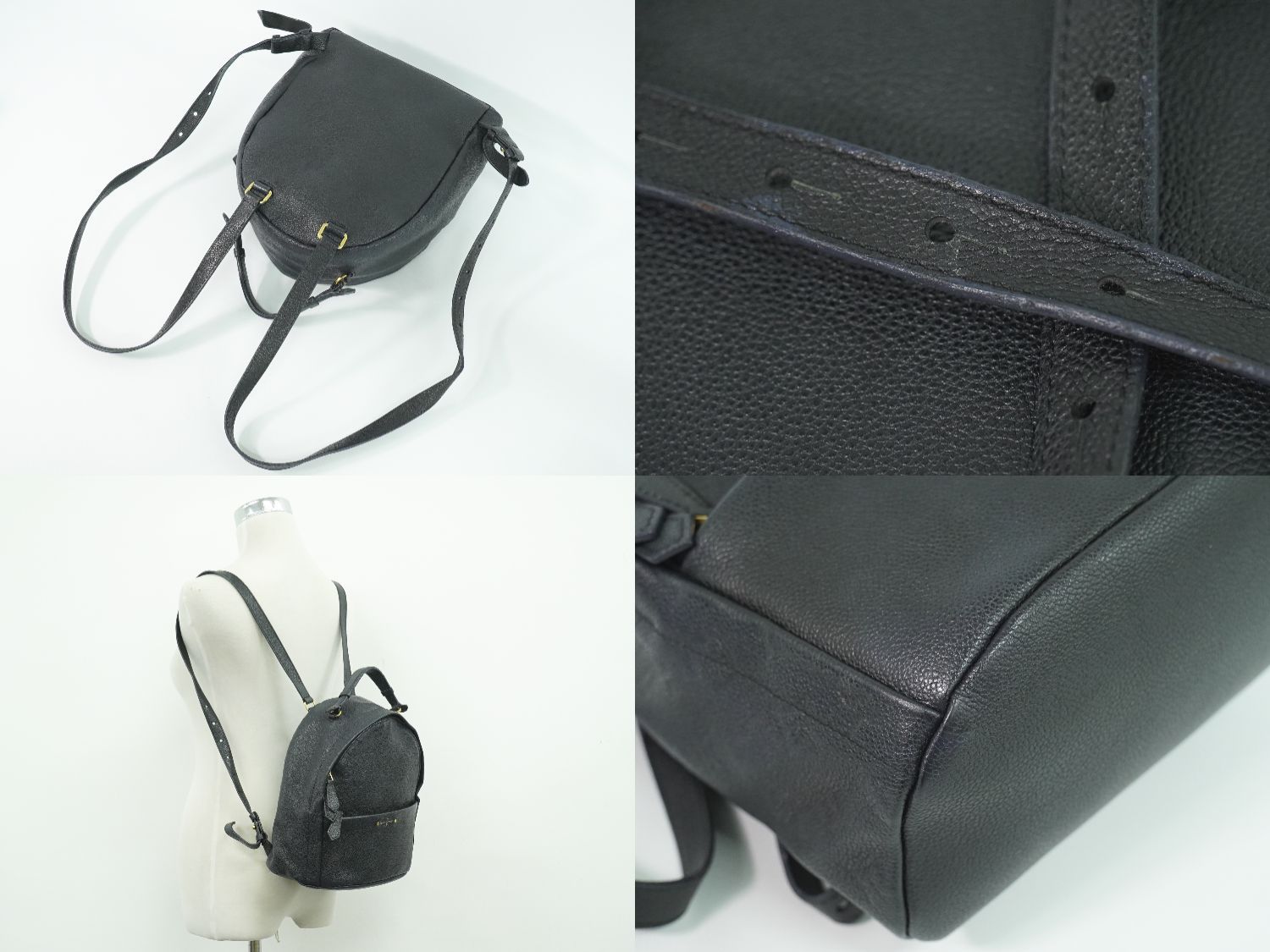 Louis Vuitton LV Sorbonne Monogram Empreinte Leather Backpack Noir — view 6