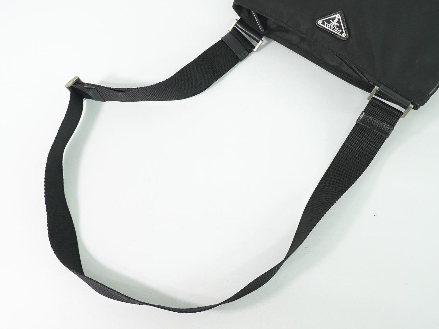 Prada Nylon Shoulder Bag Pochette Black — view 4