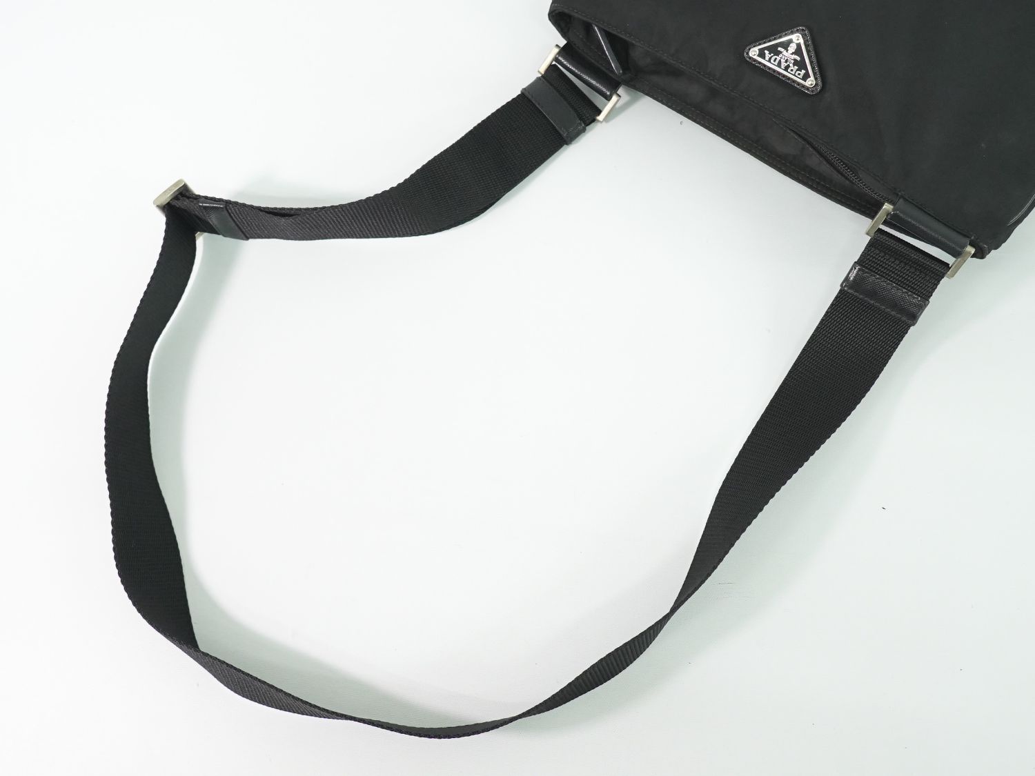Prada Nylon Shoulder Bag Pochette Black — view 4