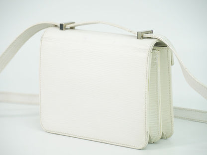 Fendi Leather Shoulder Bag Pochette White — view 2