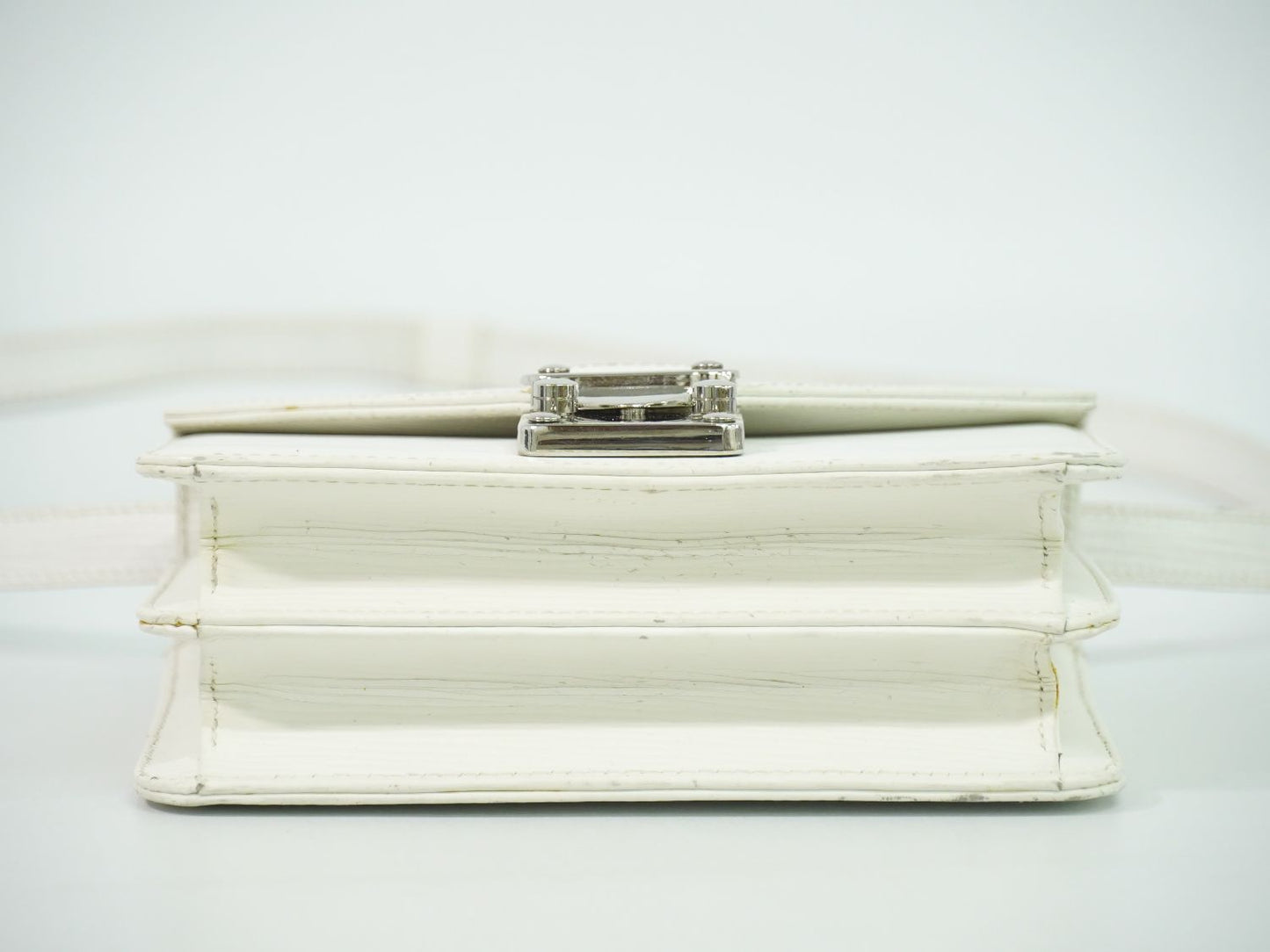 Fendi Leather Shoulder Bag Pochette White — view 3