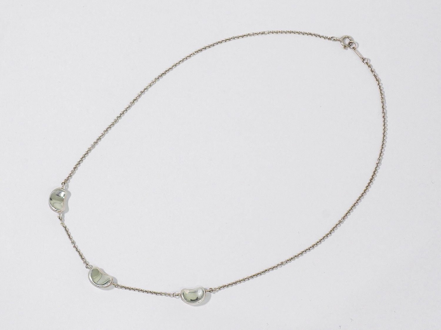 Tiffany & Co Triple Bean 925 Necklace Pendant Silver — view 2