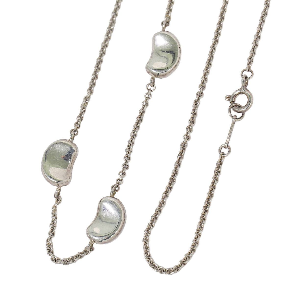Tiffany & Co Triple Bean 925 Necklace Pendant Silver