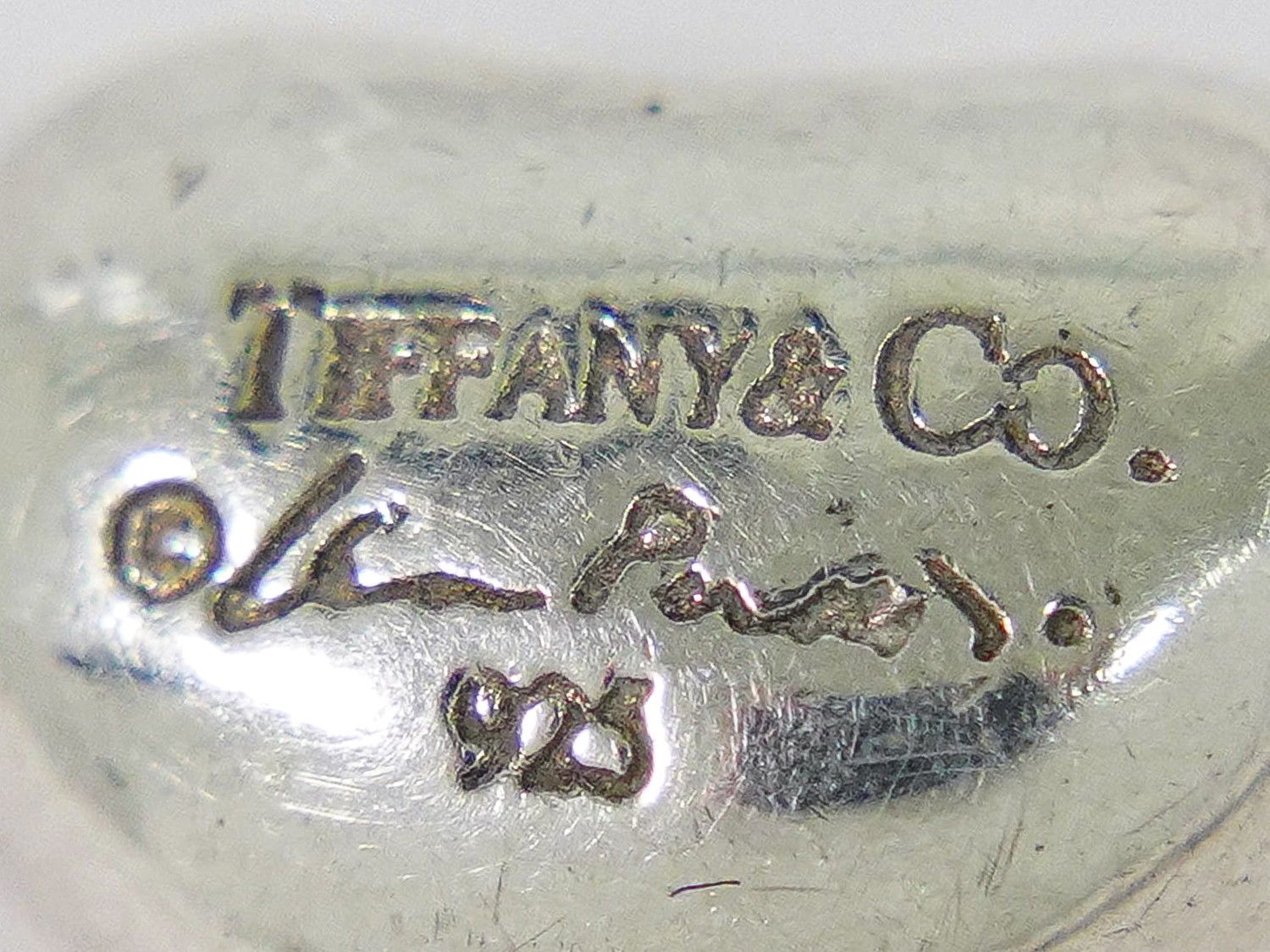 Tiffany & Co Triple Bean 925 Necklace Pendant Silver — view 9