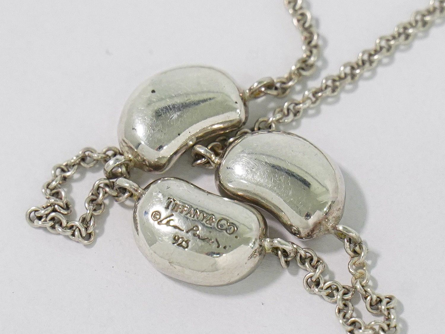 Tiffany & Co Triple Bean 925 Necklace Pendant Silver — view 5