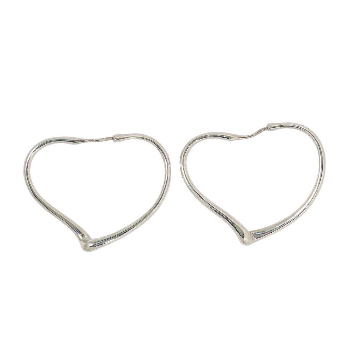 Tiffany & Co Open Heart Earrings Silver