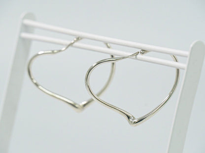 Tiffany & Co Open Heart Earrings Silver — view 6