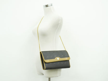 Dior Honeycomb Pattern Chain Shoulder Bag Black — view 6