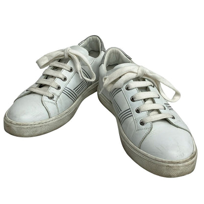 Hermes Sneakers 37 Avantage White Silver Leather — view 2
