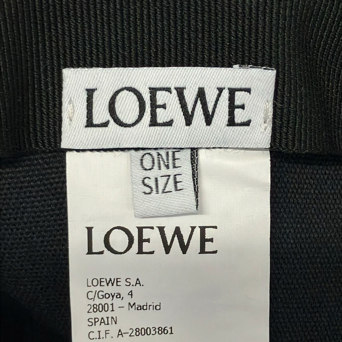 Loewe Cap Onesize Patch Cap Black Cotton Leather Hat — view 7