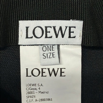 Loewe Cap Onesize Patch Cap Black Cotton Leather Hat — view 7
