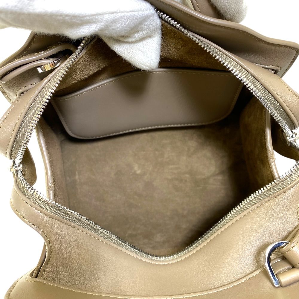 Loro Piana Sesia Micro Mini Boston Bag Shoulder 2-Way Leather Beige Daily — view 7