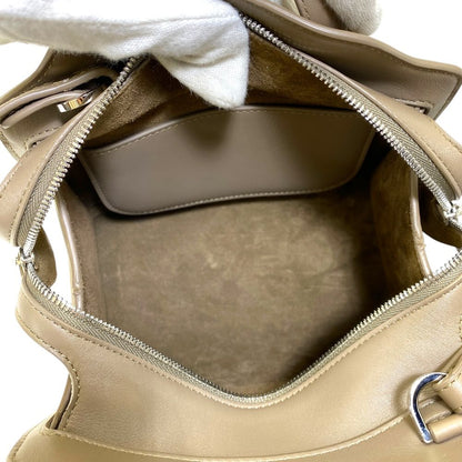 Loro Piana Sesia Micro Mini Boston Bag Shoulder 2-Way Leather Beige Daily — view 7
