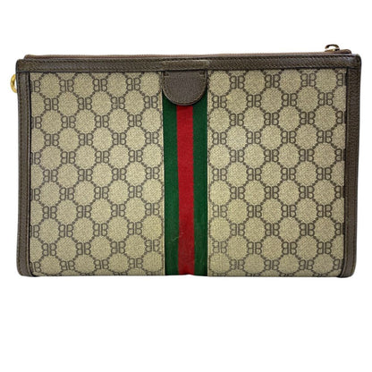 Gucci Collaboration Zahakka Project Clutch Logo Canvas Leather Slim Lightweight — view 2