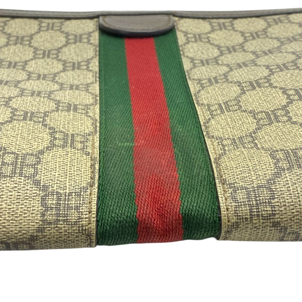 Gucci Collaboration Zahakka Project Clutch Logo Canvas Leather Slim Lightweight — view 7
