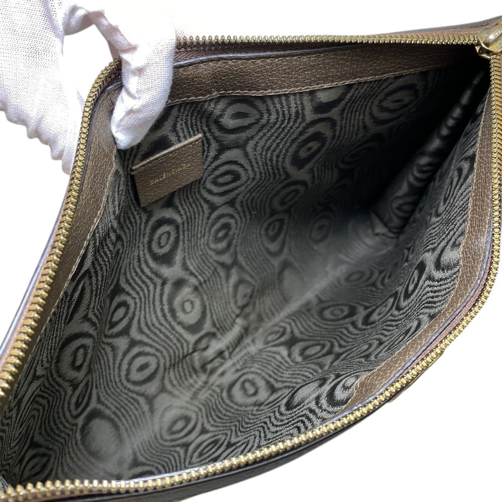 Gucci Collaboration Zahakka Project Clutch Logo Canvas Leather Slim Lightweight — view 8