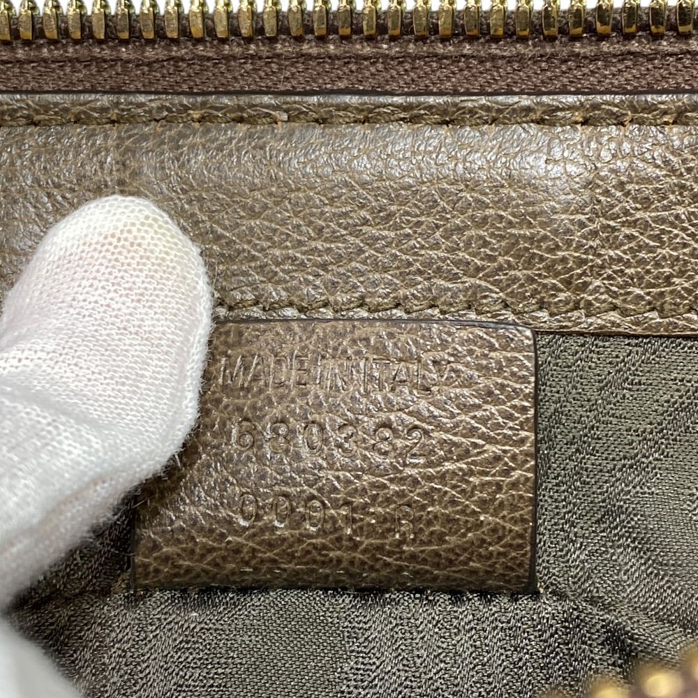 Gucci Collaboration Zahakka Project Clutch Logo Canvas Leather Slim Lightweight — view 9