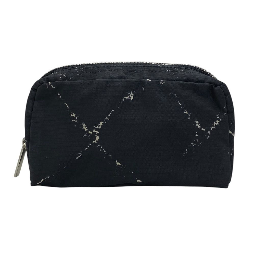 Chanel Travel Line Makeup Pouch Multi Nylon Black White Lightweight Compact — view 2