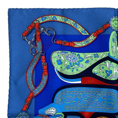 Hermes Carre 45 Petit Scarf Bandana Festival Des Amazones Amazon Allover — view 4